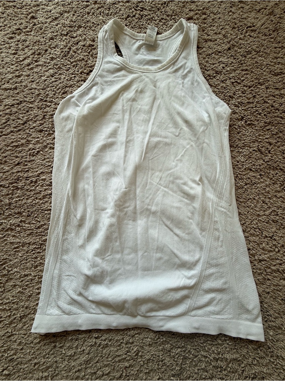 Athleta Girl White Seamless Racerback Athletic Tank Top Girls L/12